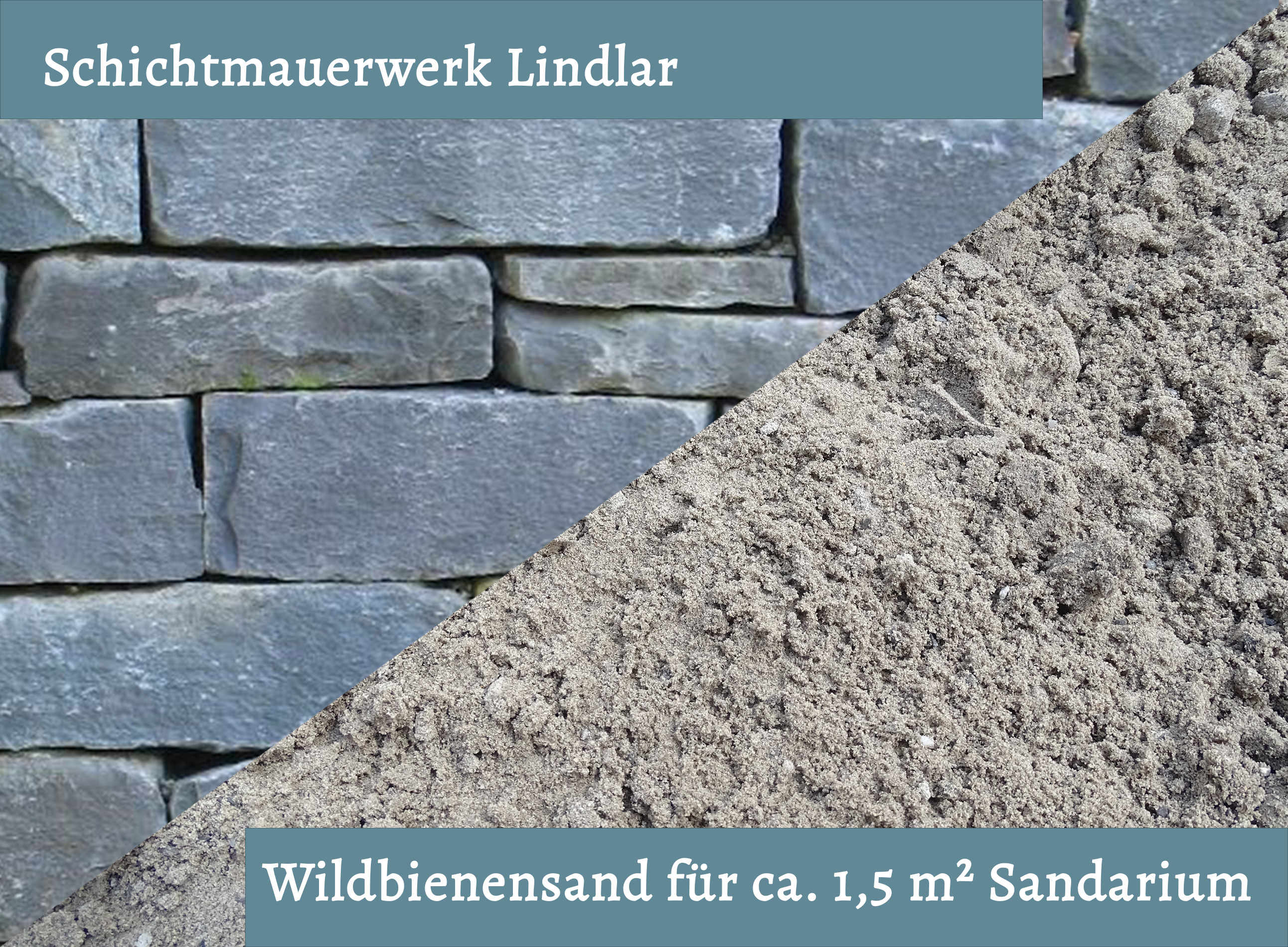 Wildbienensand mit Schichtmauer Lindlar für Sandarium 1,5 m²