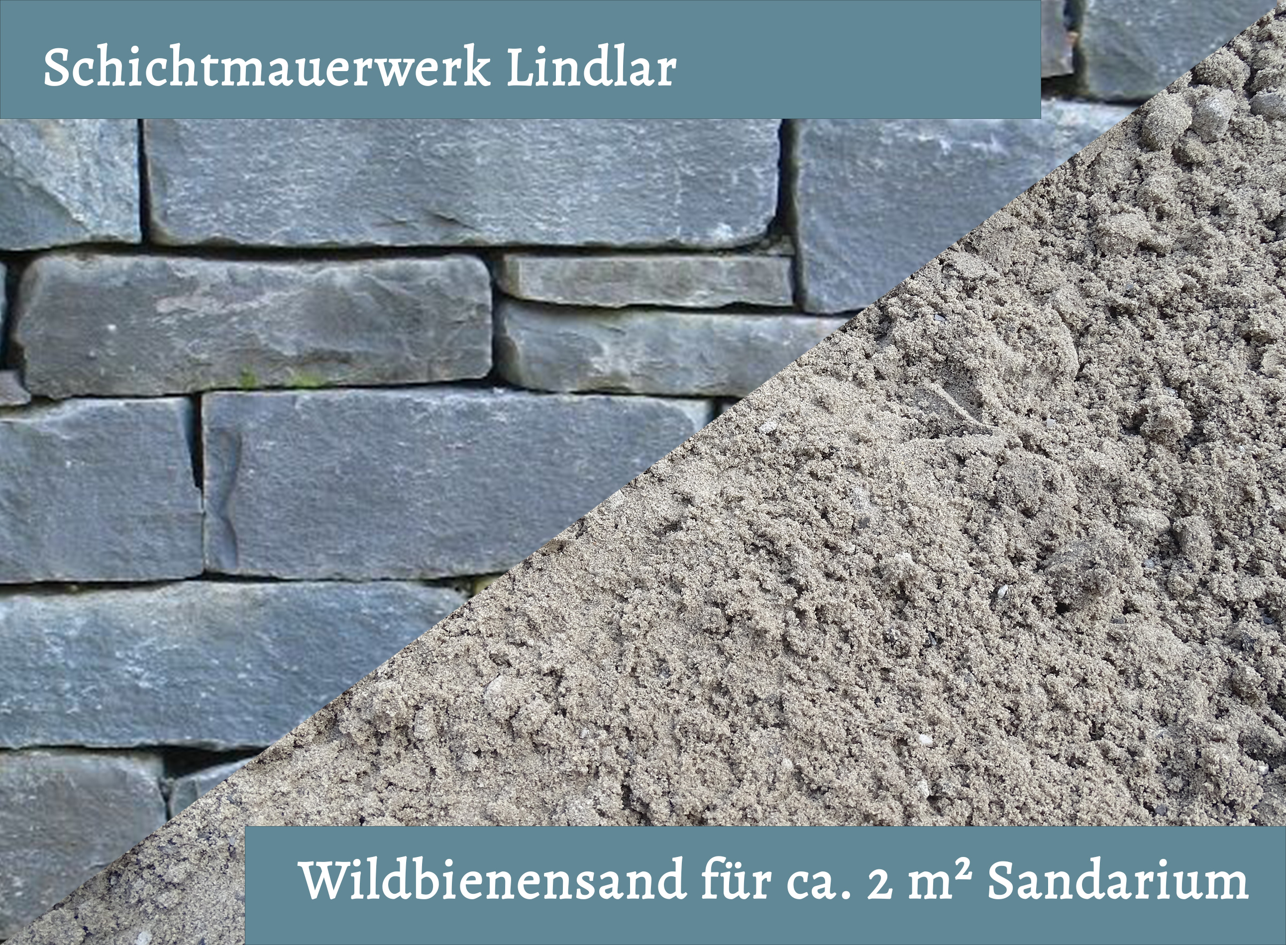 Wildbienensand mit Schichtmauer Lindlar für Sandarium 2,0 m²