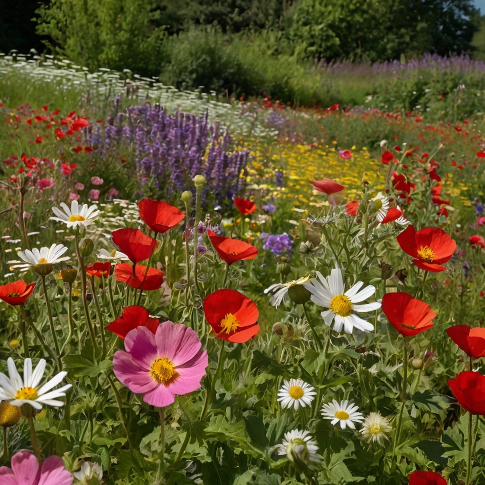 Wildblumenwiese im Spätsommer Wildblumenwiese im Spätsommer